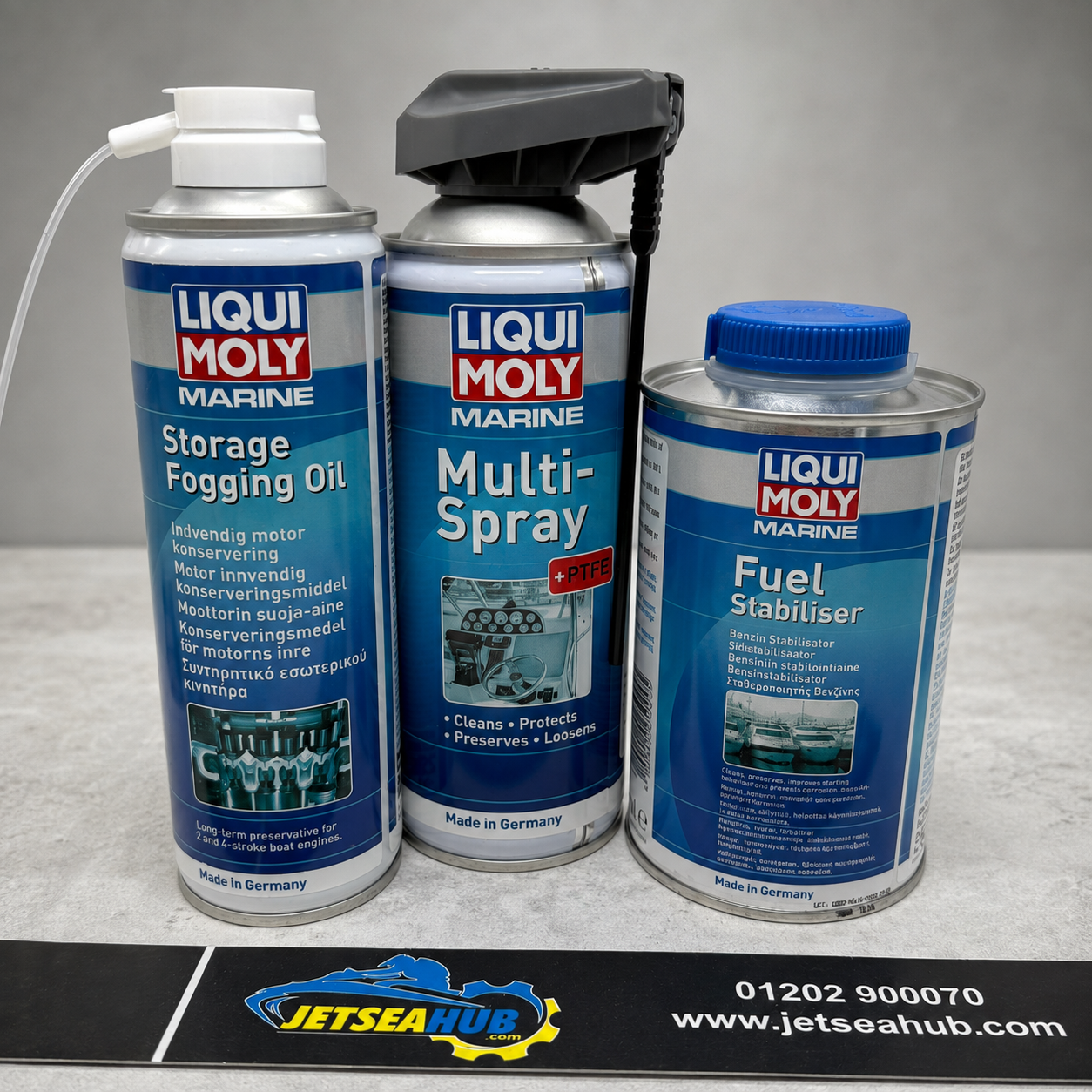 Liqui Moly Jet Ski PWC winterising storage kit with three marine protection products