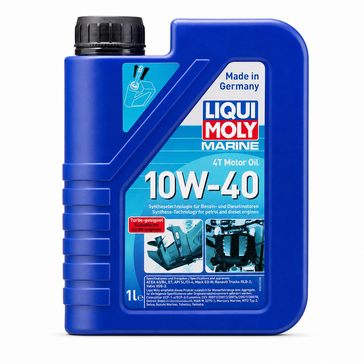 Liqui Moly Marine 4T Motor Oil 10W-40 1 litre container
