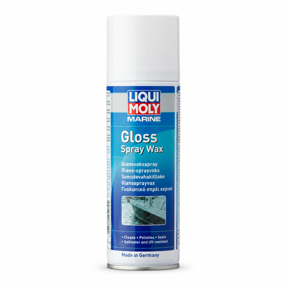 Liqui Moly Marine Gloss Spray Wax 400ml for UV and saltwater protection