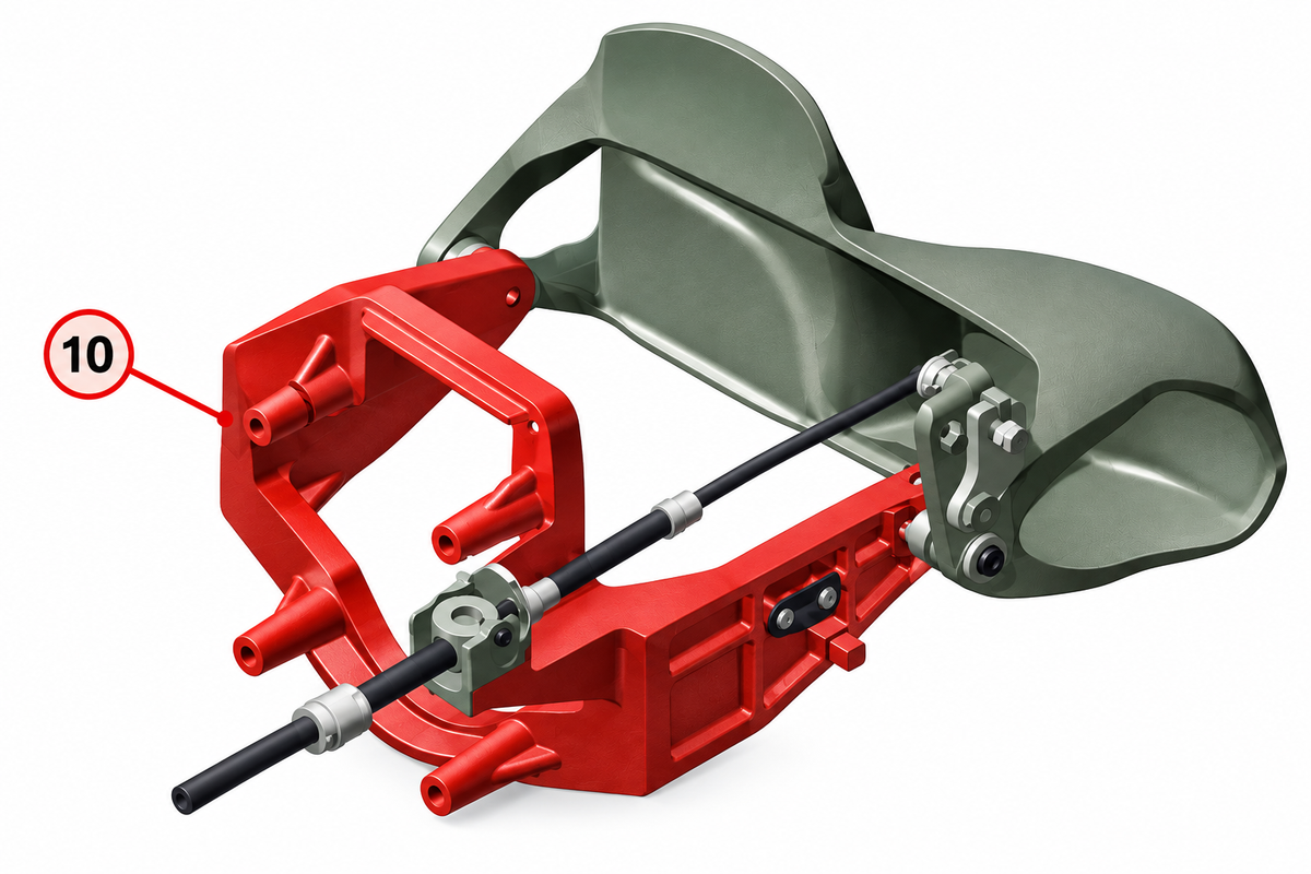 423465088 JPS Rotax Jet Boat Reverse Gate Support Bracket