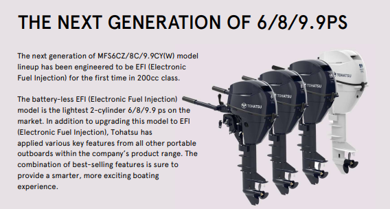 The new Tohatsu MFS8C and MFS9.9CY models - July 2024