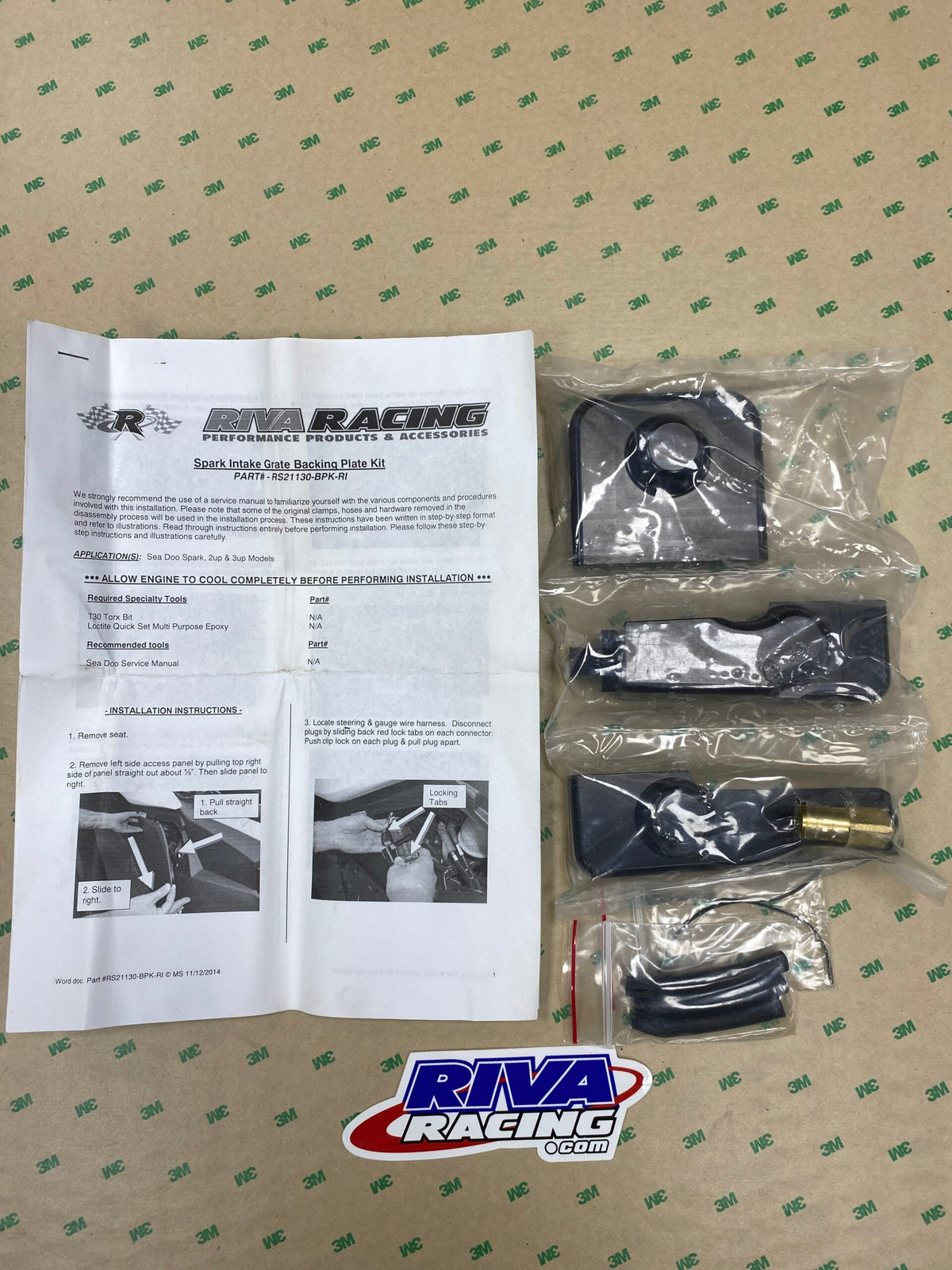 RIVA Sea-Doo SPARK INTAKE GRATE BACKING PLATE KIT