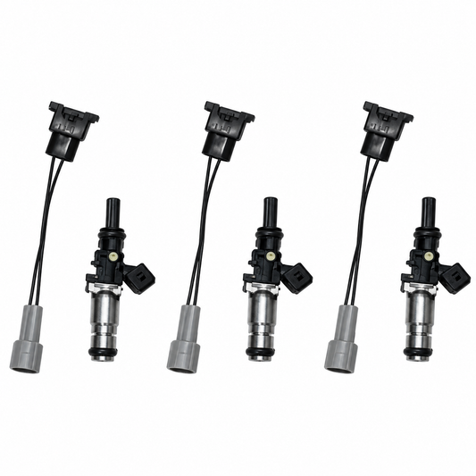 Bosch VT1100-INJK Sea-Doo fuel injector kit with three injectors and wiring adapters