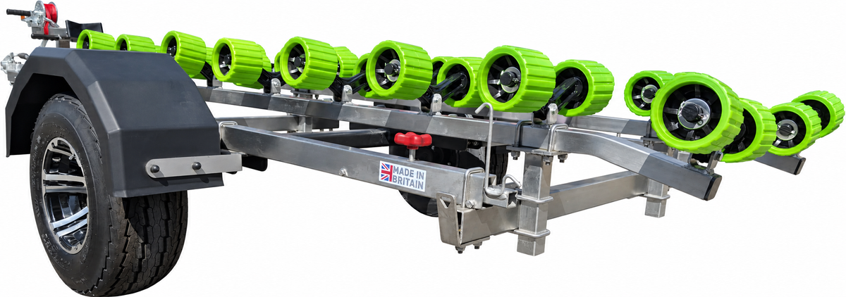 Extreme EXT750SS 750kg stainless PWC trailer with coloured rollers