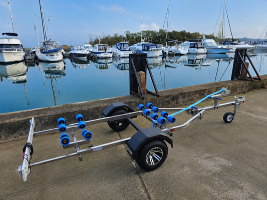 Extreme EXT750SS 750kg stainless steel jet ski trailer at Cobbs Quay Marina