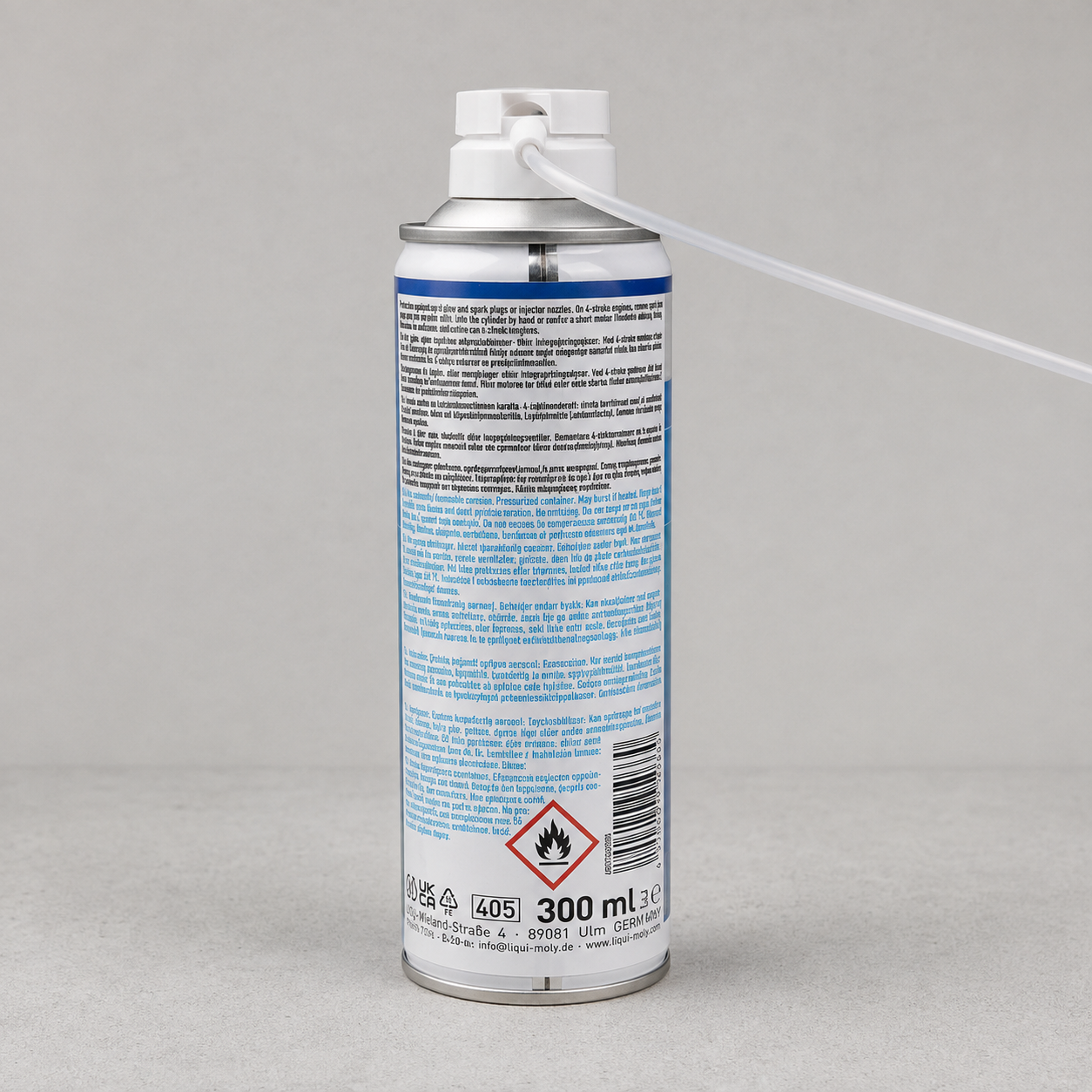Liqui Moly Marine Storage Fogging Oil 300ml rear view and application tube