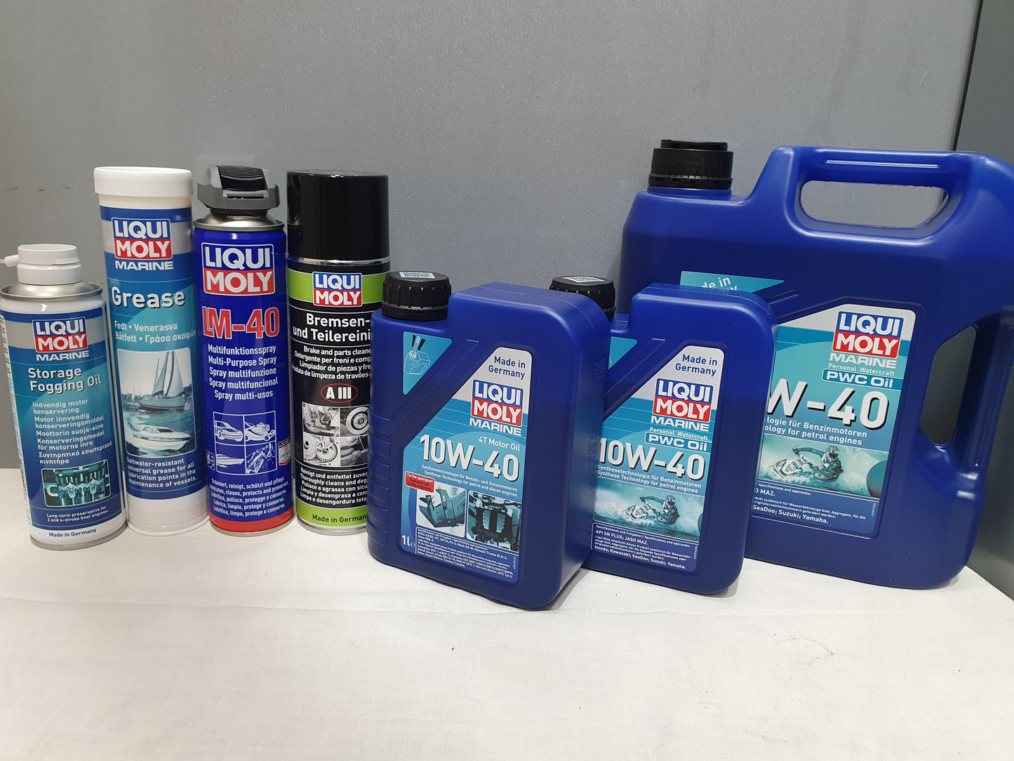 Liqui Moly marine product range including Storage Fogging Oil