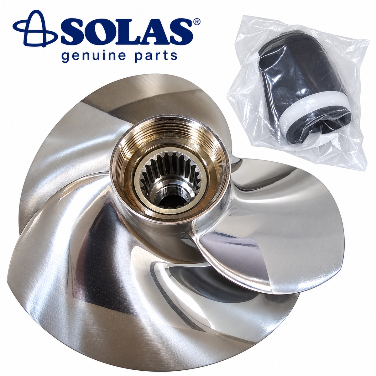 Solas SR-CD-11/15A Sea-Doo GTI GTX 130 170 impeller with included screw-in prop boot