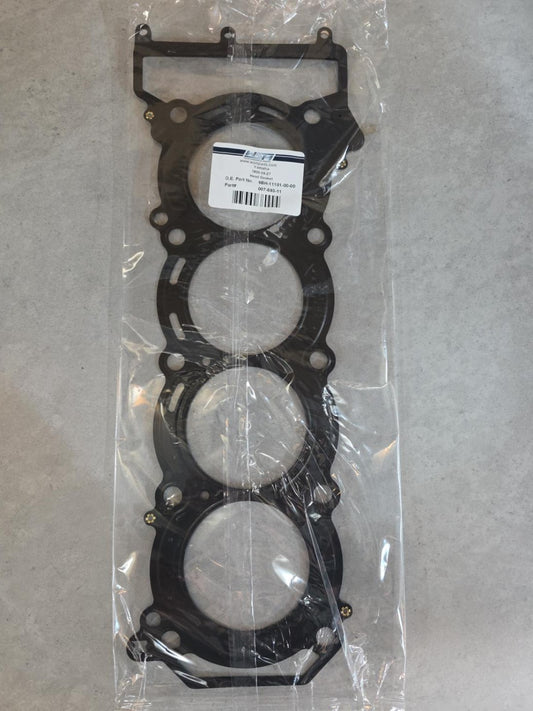 WSM 007-593-11 Yamaha 1800 cylinder head gasket, replacing 6BH-11181-00-00, shown in sealed packaging