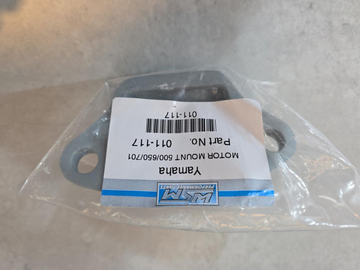 WSM Yamaha motor mount package label, part number 011-117.